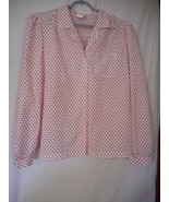 Vintage 1960s 1970s Size 18 Polka dot red white Blouse - $449.44 MXN