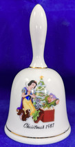 Disney Snow White And The Seven Dwarfs Surprise Porcelain Christmas Bell 1987 - $9.39