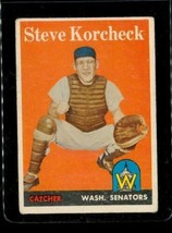 Vintage Baseball Trading Card Topps 1958 #403 Steve Korcheck Washington Senators - £8.37 GBP