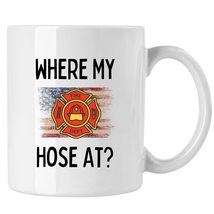 Funny Firefighter Mug, Where The Hose At? Mug, Firefighter Gift - £13.30 GBP