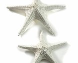 Starfish Figurines Set  2 Large White Poly Stone Nautical Beach 15&quot; and ... - $79.19