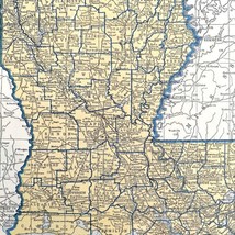 Map Louisiana 1938 Southern United States Print Atlas Baton Rouge Orleans DWU7 - £27.48 GBP