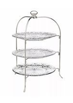 Lead Crystal 3 Tier Serving Tray - £43.07 GBP