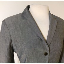 Anne Klein Grey Wool Mohair Blazer Jacket 10 Fitted Career - £13.43 GBP