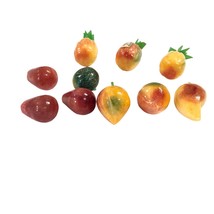 10 Alabaster Marble Stone Fruits Vegetables Mexico 1 -1.5 inches Vintage lot 2  - $37.62