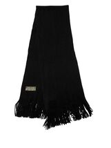 Echo Black Fringe Scarf 60” Long Soft Acrylic Blend Classic Winter Wrap - $16.20
