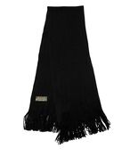 Echo Black Fringe Scarf 60” Long Soft Acrylic Blend Classic Winter Wrap - $16.20