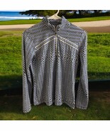 Tail White Label Women’s XS 1/4 Zip Long Sleeve Shirt Blue Black Chevron... - $33.73 CAD