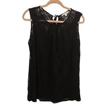 CABI Sz M Black Lace Layered Tank Y2K Whimsigoth Romantic Goth - $23.76