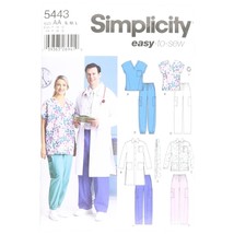 Simplicity Easy To Sew Men and Women&#39;s Scrubs and Doctor&#39;s Outfit Costume Sewing - £13.42 GBP