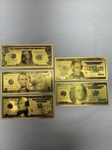 Gold 1,5,10,20,100 bill set - $29.70