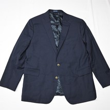 Stafford 50R Navy Blue Hopsack Gold Button Classic Mens Blazer Sport Coa... - $59.14