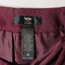 Mossimo Women's Burgundy Stretch Extensible Back Zipper & Slit Skirt Size 6 image 3
