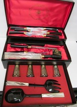 E Parker Sons Sheffield England Cutlery Knife Serving Set 14 Pc 3709 Vtg New - £102.08 GBP
