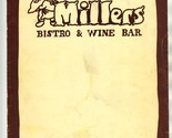 Millers Bistro &amp; Wine Bar Menu Lower Cecil St in Limerick Ireland  - £22.05 GBP