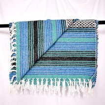 Mexican Blanket Acrylic Tasseled  Southwest Western Home Decor Large 50x36 - £21.26 GBP