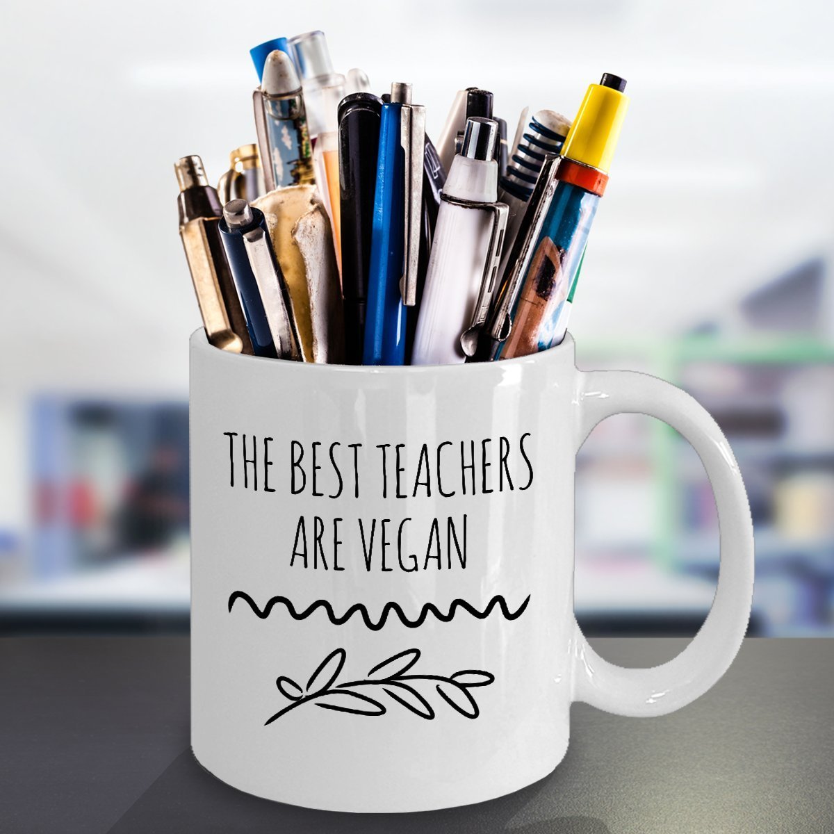 THE BEST TEACHERS ARE VEGAN MUG - Funny Coffee Mug for Vegan Teacher - Birthday  Item image 10