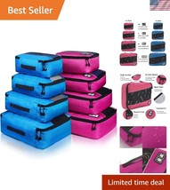 Colorful Packing Organizer Set - 4 Sizes, 8 Packing Cubes for All Travel... - $45.00