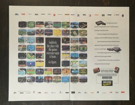 Sears Sega Genesis & Super Nintendo Two Page Original Print Ad - $6.64