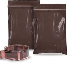 Brown Amber Zip Bags 6 x 8, Poly Zip Bags 3 Mil - 100 Pack - £19.65 GBP