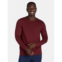 Athletic Works Men&#39;s Long Sleeve Tri Blend Tee 2XL Claret Color Moisture... - $14.99