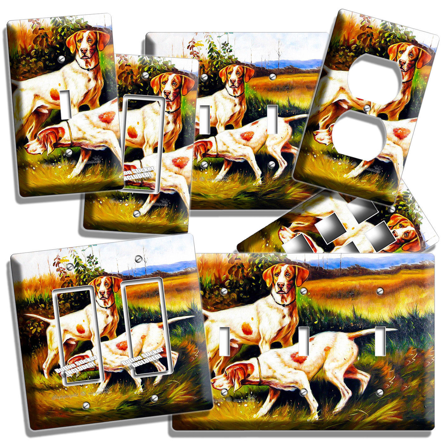 HUNTING HOUND DOGS LIGHT SWITCH OUTLET WALL PLATE COVER ROOM HUNTER CABIN DECOR