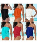 Womens Swim Suit One Piece Swimwear Size Small Red Polyester Spandex Bra... - $13.56 CAD