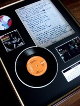 David Bowie Starman 7&quot; single + Vinyl Lyrics Framed Display - $139.99