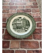 Vintage 12” The Old Curiosity Shop Green Chop Plate Round Platter  Ceramic - $902.28 MXN
