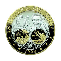 Germany 10 Euro Coin 2008 Silver Painter Carl Spitzweg 36mm 03892 - $49.49