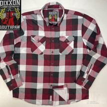 Dixxon Shirt Mens XL The Southpaw Flannel Maroon White Plaid Sold Out Biker Mint - $122.50