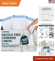 Universal Fit Bedside Commode Liners - 100 Pack, Durable, Unscented &amp; Le... - €32,79 EUR