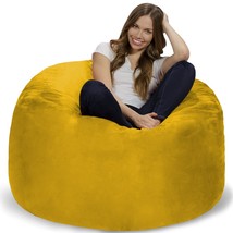 Bean Bag Chair: Giant 4&#39; Memory Foam Furniture Bean Bag - Big Sofa With Soft Mic - £175.85 GBP