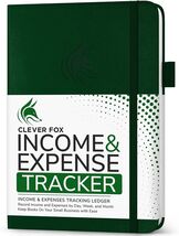 A5 Dark Green Accounting Ledger Book – Efficient Income &amp; Expense Tracker - $39.55