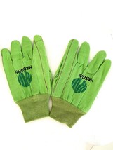 Nabors Industrial Maintenance Green Work Safety Gloves Large Heavy Cotto... - $14.84