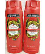 2 Bottles Old Spice Dragonblast Body Wash Wild Collection 21 Oz. Each - $22.95