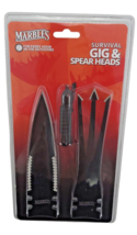 Marbles MR408 Spear Head Black Gig Head Black Paracord Included Fishing - £14.98 GBP