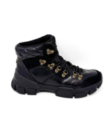 GBG by Guess Womens Black Vegan Leather Sparkle Tongue Hiking Boots Size 8 - $606.11 MXN