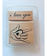 Stampin&#39; Up! Rubber Stamp I Love You Hand Sign Language ASL Heart, 2000 ... - $20.66 CAD
