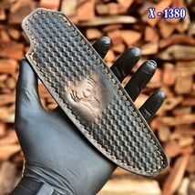 Hand Deer Engraved Leather Sheath For Straight Fixed Blade Knife Up To 5.5” - $12.46