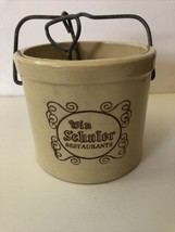 Vintage Win Schuler’s Restaurant Stoneware Cheese Crock Pottery - $12.99