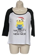 Despicable Me Womens T-Shirt Size Small Minion Christmas Naughty Is The New Nice - £15.50 GBP