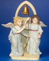Vintage Angel Figurine With Golden Bell Under An Archway- Collectible Ho... - $231.96 MXN
