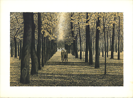 Harold Altman Couple Walking Through Forest, 1970 - £272.47 GBP