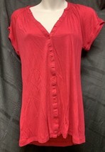 Banana Republic Pink Short Sleeve Shirt w Buttons Size XS - $10.27