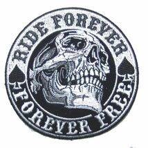 SPADES RIDE FOREVER SKULL  MOTORCYCLE PATCH P8210 NEW jacket BIKER EMBRO... - $9.49