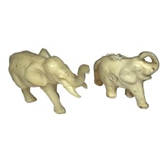 Set of 2 Vintage Celluloid Elephant Figurines Trunks Up - $333.75 MXN