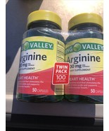 2pk Spring Valley L-Arginine Capsules, 500mg, 50 Count Exp 06/24 USA Shi... - $11.87