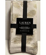 Ralph Lauren Gold Pine cones Pine Needles Beige MCloth Napkins Set Of 4 - $29.69
