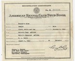 1945 American Kennel Club Stud Book Certificate &amp; Dog License Receipts B... - £13.96 GBP